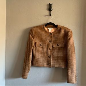 Vintage J.G. Hook wool rust-colored crop blazer